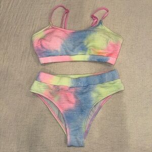 Colorful Tie-Dye Bikini Set